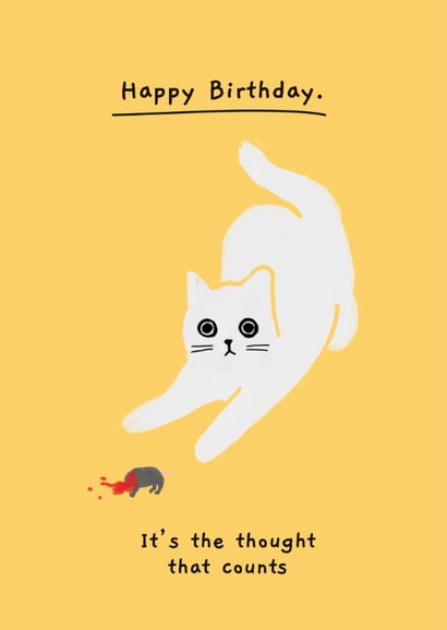 Funny Birthday Card – It’s the Thought That Counts created by Ohh Deer