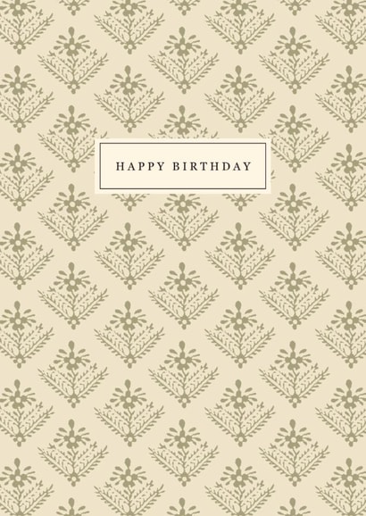 Traditional Birthday Card – Floral Pattern created by Ohh Deer