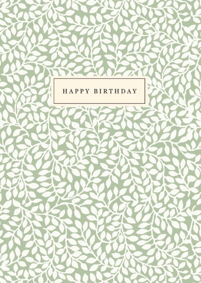 Classic Birthday Card – Leaf Pattern created by Ohh Deer