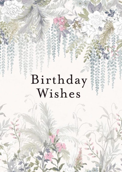 Pretty Birthday Card – Watercolour Florals created by Ohh Deer