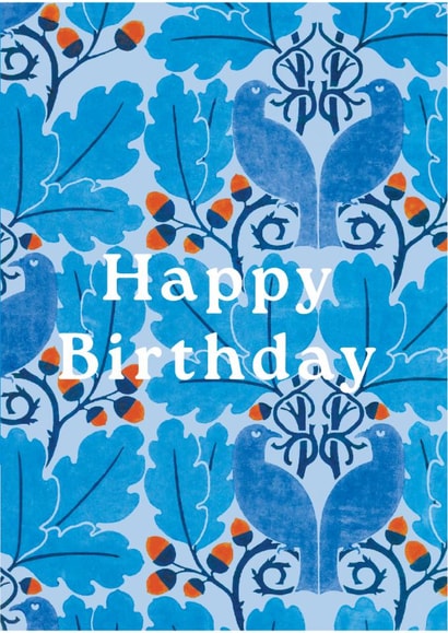 Classic Birthday Card – Bird Pattern created by Ohh Deer