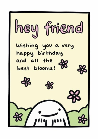 Cute Birthday Card – Hey Friend created by Ohh Deer