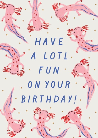 Cute Birthday Card – Axolotls created by Ohh Deer