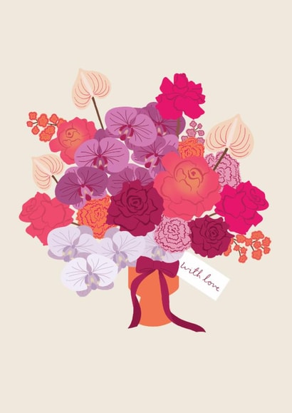 Classic Birthday/Thinking Of You Card - Autumnal Bouquet created by Emma Pallett Design