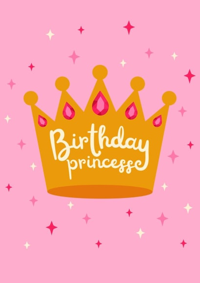 Pretty Birthday Card - Princess Crown created by Pink Peach Cards