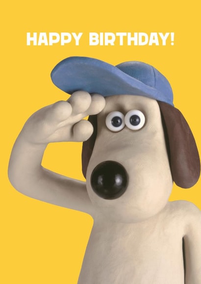 Fun Birthday Card - Wallace and Gromit - Salute - Baseball Cap created by Hype Associates