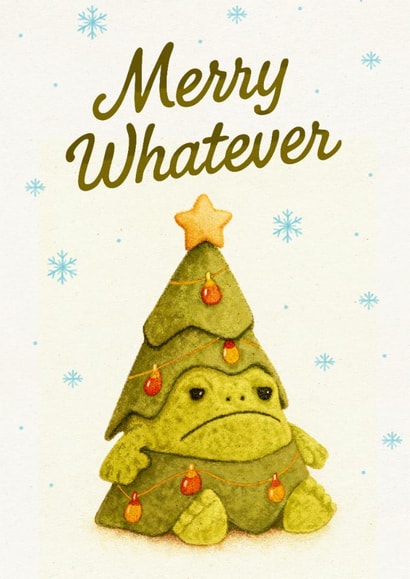 Cute Christmas Card - Jellycat - Ricky Rainfrog created by Mrs Best Paper Co.