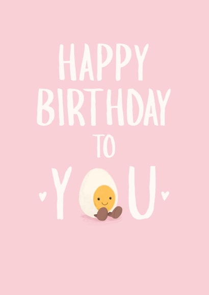 Cute Birthday Card - Jellycat - Egg created by Sian Moore Illustration