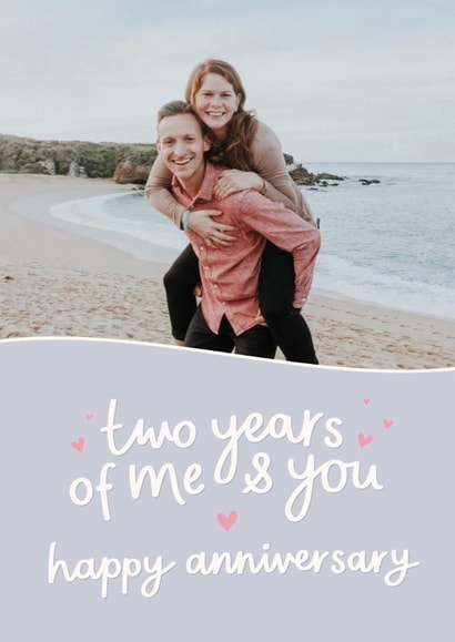 Classic Anniversary Card - 2nd - Two Years Of Me And You created by Fliss Muir