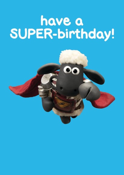 Cute Birthday Card - Shaun The Sheep - Superhero created by Hype Cards