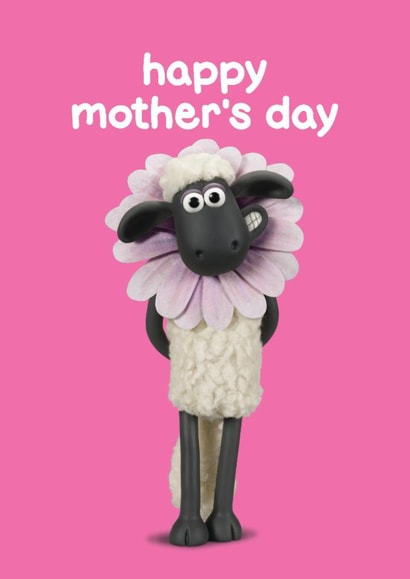 Cute Mother's Day Card - Shaun The Sheep - Flower Costume created by Hype Cards