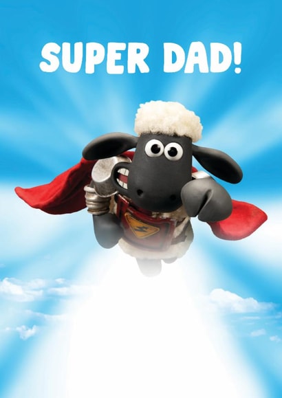 Cute Birthday/Father's Day Card - Shaun The Sheep - Superhero created by Hype Cards