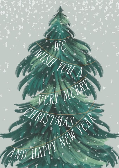 Classic Christmas Card - Snowy Tree created by Jackie Crawford