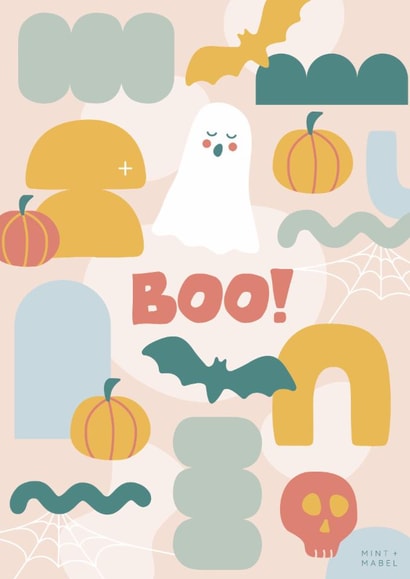 Cute Boo Halloween Card created by Mint + Mabel