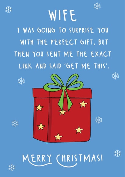 Funny Christmas Card - For Wife - Exact Link created by @Laura Lonsdale Designs