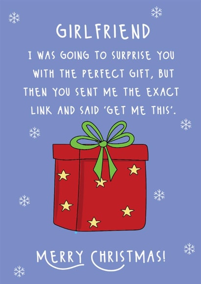Funny Christmas Card - For Girlfriend - Exact Link created by @Laura Lonsdale Designs