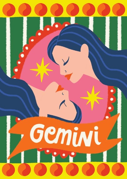 Arty Birthday Card - Gemini created by AbiGoLucky