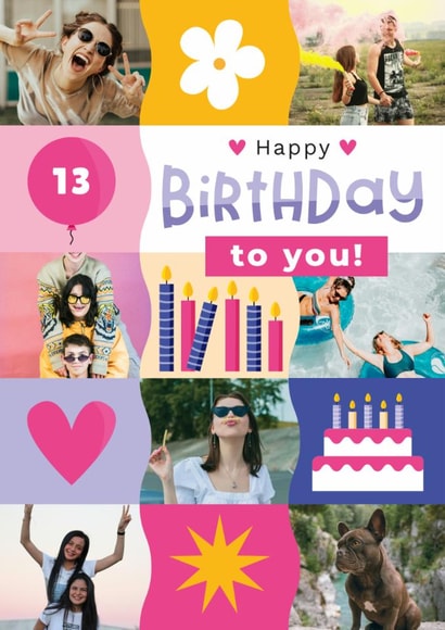 Cute 13th Birthday Card - For Her created by Joanne Hawker