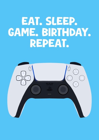 Fun Birthday Card - Playstation Controller - For Him created by Pink Peach Cards