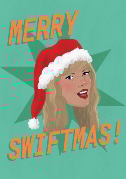 Fun Christmas Card - Taylor Swift - Merry Swiftmas created by The Queer Store