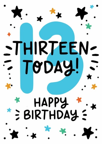 Classic Birthday Card - 13th - For Him created by Lyndsay Moon