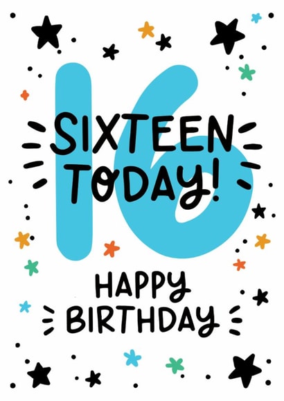 Classic Birthday Card - 16th - For Him created by Lyndsay Moon