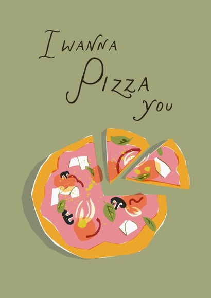 Classic Anniversary Card - I Wanna Pizza You created by Louisa Taylor