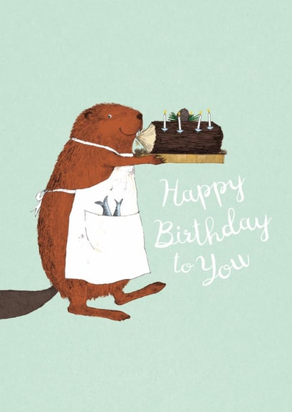 Cute Birthday Card - Beaver created by Paper Bird