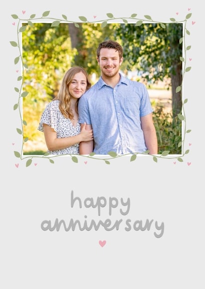 Pretty Anniversary Card - Leaves Border created by Fliss Muir