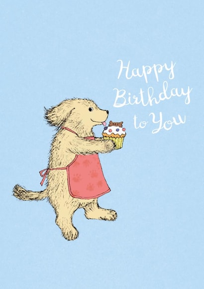 Cute Birthday Card - Labrador - Cupcake created by Paper Bird