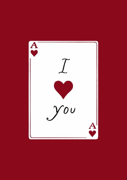 Classic Anniversary/Valentine's Day Card - Ace Of Hearts - Card created by Louisa Taylor