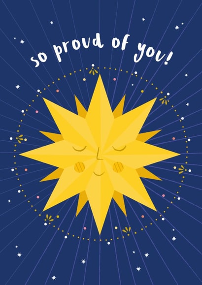 Cute Graduation/Congratulations - So Proud Of You - Star created by Klara Hawkins