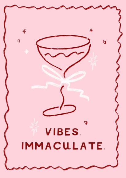 Vibes immaculate celebration card created by Holly Walsh