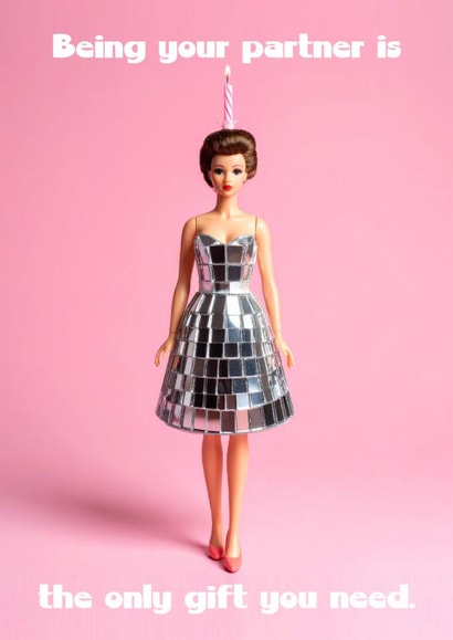 Funny card to send your partner on their birthday, or just because! created by sophie robbens