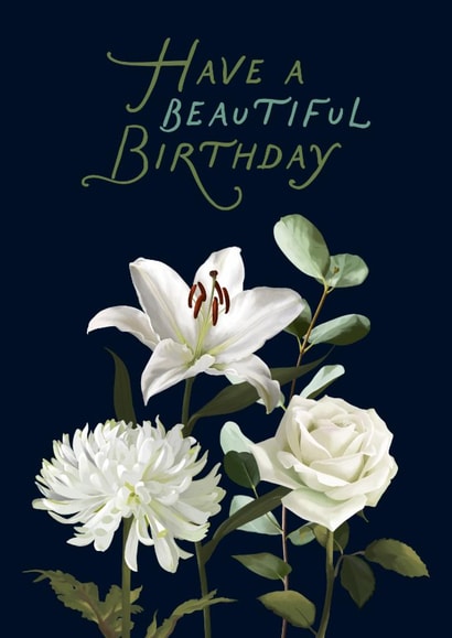 Classic Birthday Card - For Her - Beautiful Flowers created by Louisa Taylor