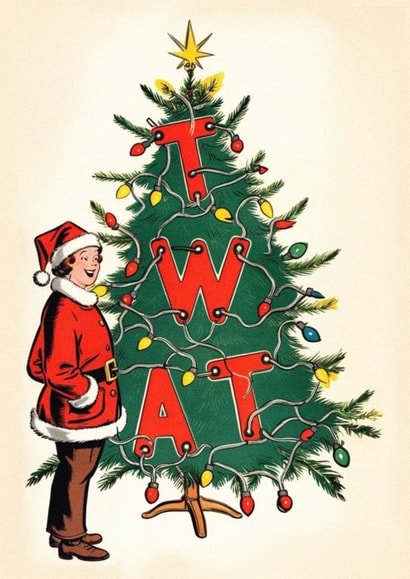 Vintage Style %#! Christmas Lights | Rude | Funny Retro | Nostalgic | Swearing created by Lisa Wardle