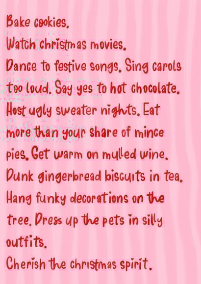 Cute Christmas Card | The Small Things | Friends and Family | Family Time created by Lisa Wardle