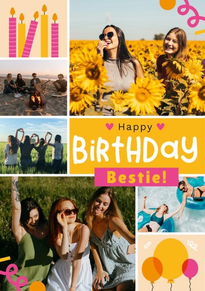 Classic Birthday Card - Bestie created by Joanne Hawker