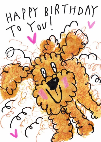 Cute Birthday Card - Cockapoo created by Sketchy Muma