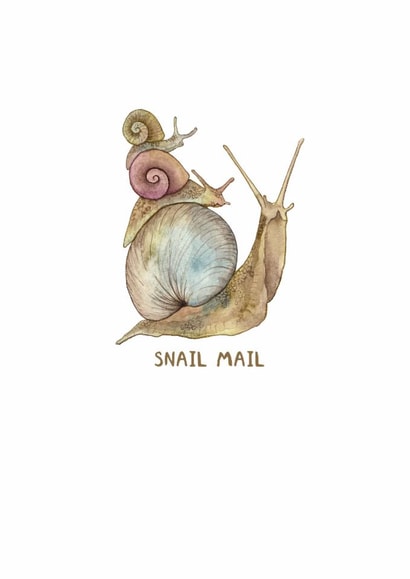 Cute Just Because Card - Snail Mail created by Elena O'Neill