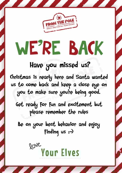 Funny Christmas Card - For Kids - From Elf On The Shelf - We're Back Letter created by Neil Thurlwell
