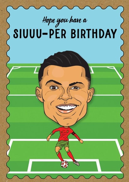 Fun Birthday Card - Cristiano Ronaldo - Siuuu created by TACHE