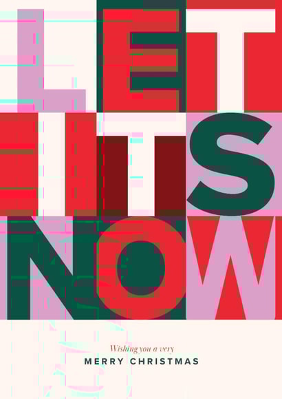 Colourful Typographic Christmas Card for Friends created by Kelly Price