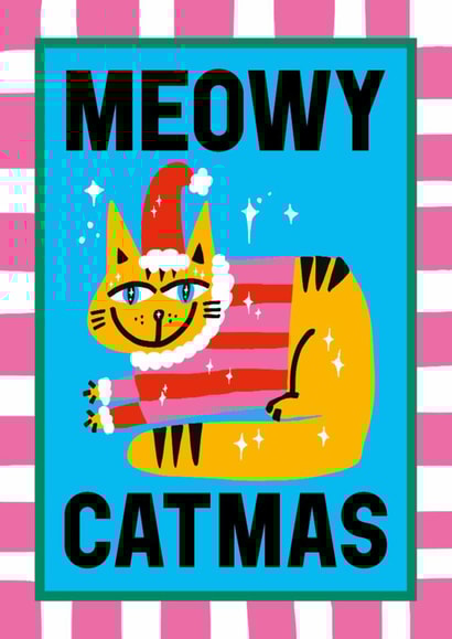 Cute Christmas Card - Meowy Catmas created by Sanders de Roeper