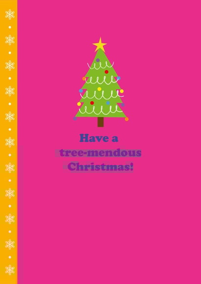 Cute Christmas Card - Tree - Pun created by Happy Street