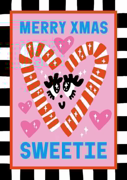 Cute Christmas Card - Candy Cane Heart created by Sanders de Roeper