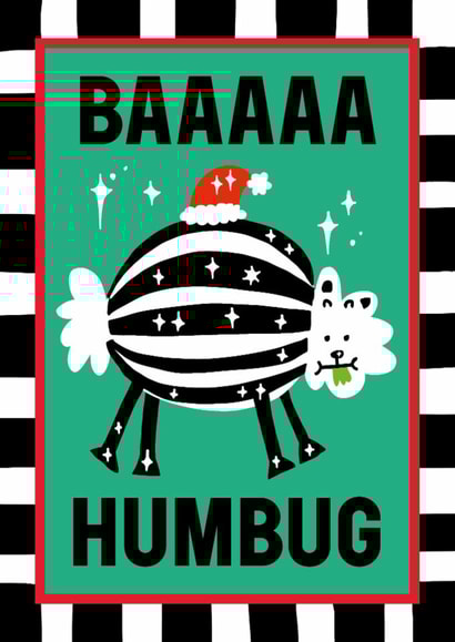 Funny Christmas Card - Baa Humbug created by Sanders de Roeper