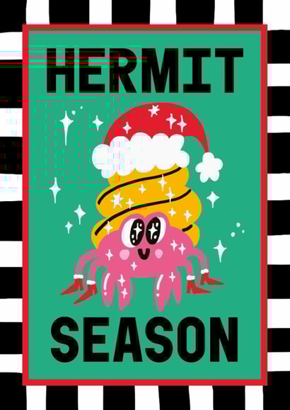 Cute Christmas Card - Hermit Season created by Sanders de Roeper