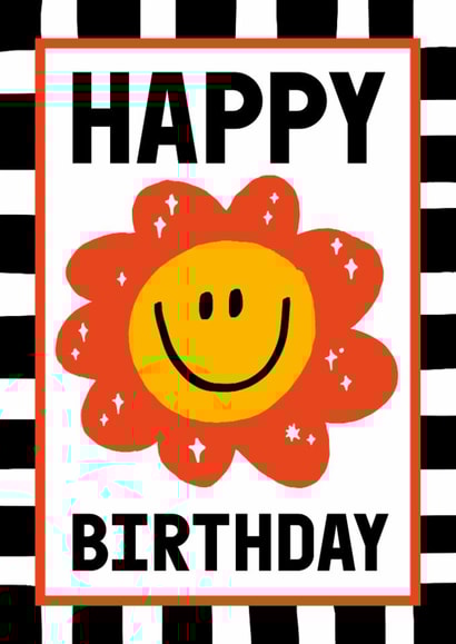 Cute Birthday Card — Smiling Flower created by Sanders de Roeper