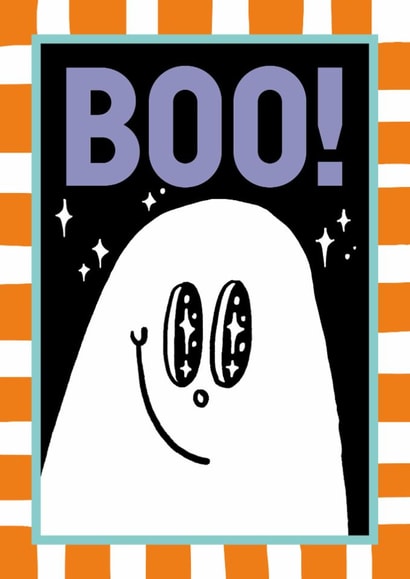 Cute Halloween Card — Boo — Ghost created by Sanders de Roeper